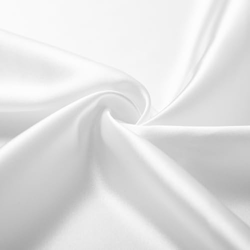 Satin Photography Background Silk, Glossy Fabric Backdrops for Manicures, Jewelry, and Cosmetics, Flat Lay Photoshoot(White, 2.5×3.3ft/75×100cm) - color: White