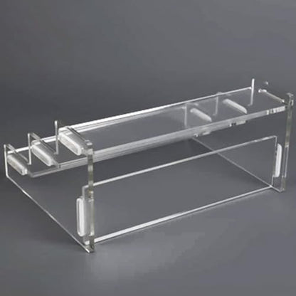 PRETYZOOM Acrylic Figure Display Stand 3-Tier Riser Organizer 9.05X5.90X3.74 Inch Multi-Layer Shelf for Collectibles Figurines Dolls and Perfume Storage