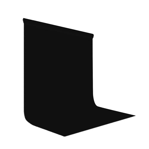 Black Screen Backdrops 5x7ft Solid Color Photo Backdrops for Photoshoot, Photography Background for Meeting Wall, Party, Videos - color: Black, size: 5x7ft