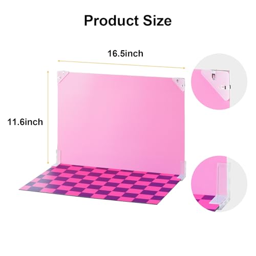 Meking 9Pcs 18Patterns Product Photography Backdrops Kit Photo Backdrop Boards Colourful Grid Photoshoot Background for Jewelry,Cosmetic,Makeup and Other Small Product Photography (16.5X11 inch) - color: Grid style