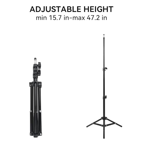 UTEBIT 31 Inch (80cm) Light Reflector Stand Kit Diffuser 5 in 1 Collapsible Multi Disc with Bag, 48 Inch Light Stand, Photography Reflector Holder-Translucent/Silver/Gold/White/Black - size: 31x31 Inch