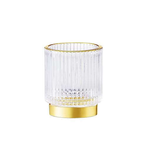 Makeup Brush Holder Organizer,Toothbrush Holders,Desk Pen Pencil Holder,Multifunctional Vintage Glass Brush Cup（S/White/A3-14-US） - color: White, size: Small