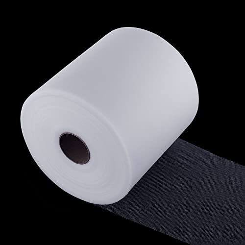 Tulle Fabric Roll, 6” by 200 Yards (600FT) Tulle Organza Fabric Spool for DIY Tutu Skirt Baby Shower Decor Wedding Backdrop Crafts Birthday Party Supplies (White) - color: White