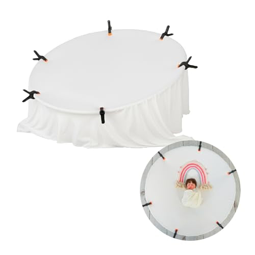 Kate Newborn Photography Props Stainless Steel Stand Set for Baby Photoshoot,Including Newborn Posing Beanbag Sleeve(Unfilled), Elastic Fabric and 6 Clamps (No Filler) - color: Stand with Beanbag，Elastic Fabric and 6 Clamps