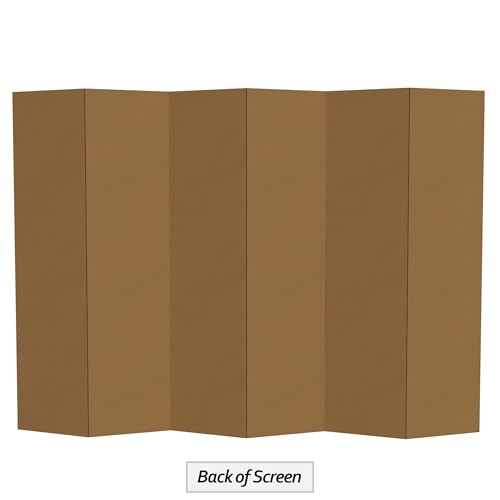 6 ft. Tall White Temporary Cardboard Folding Screen - 6 Panel - size: 6 ft Tall - 6 Panel