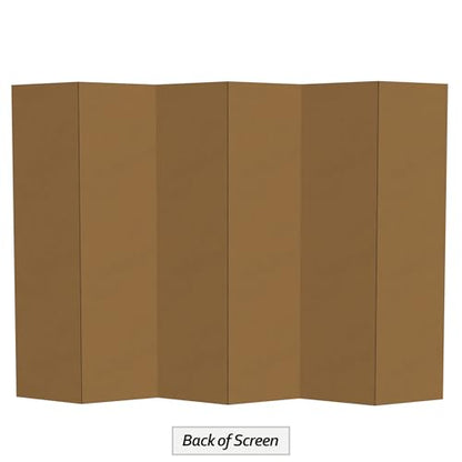 6 ft. Tall White Temporary Cardboard Folding Screen - 6 Panel - size: 6 ft Tall - 6 Panel