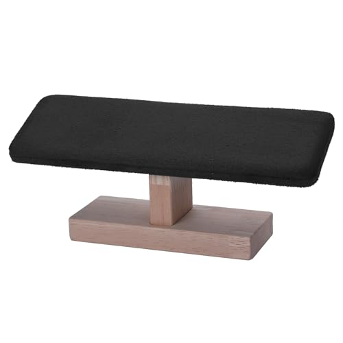 Wooden Watches Display Tower Base Watch Neck Bracelet Organizer Rack Bangle Scrunchie Headband Showcase Tower Black Suede - color: Flat Suede Black