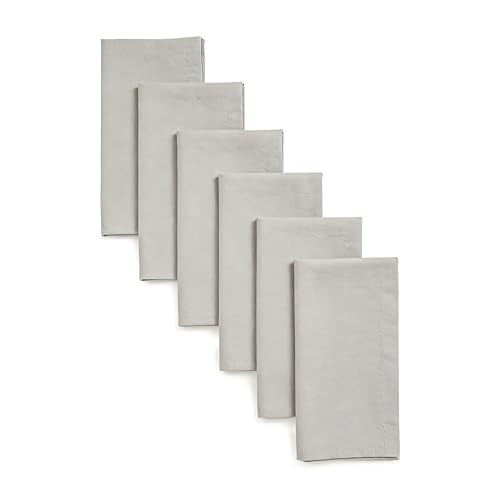 Simple&Opulence Linen Napkins Set of 6 – 100% Pure Linen Napkins for Spring, Easter, Mothers Day,Wedding, Party, Everyday Use Machine Washable and Reusable 14" x 14" Linen - color: Linen, size: Napkin(14"×14")