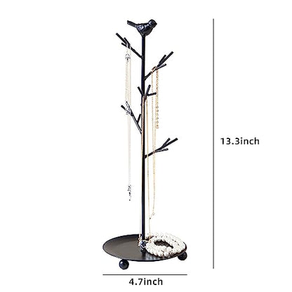 Branch Jewelry Rack Organizer for Ring Earrings Necklace Bracelet,Suitable for living rooms, bathrooms,offices,etc. - color: E Black