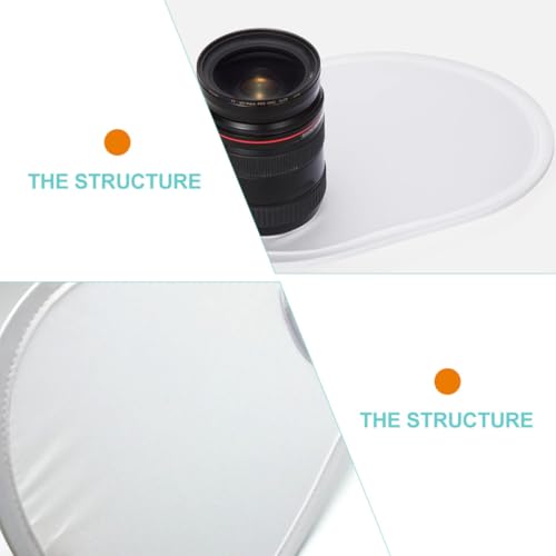 Lurrose Portable Photography Reflector 30cm Foldable Light Reflective Board with Diffuser Panel for Still Life and Studio Photo Lighting Accessories