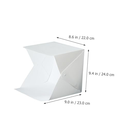 ABOOFAN Portable 20cm Photo Light Box Tent with LED Strips, Folding Photography Light Tent Kit with 4 Color Backdrops for Product and Jewelry Photography