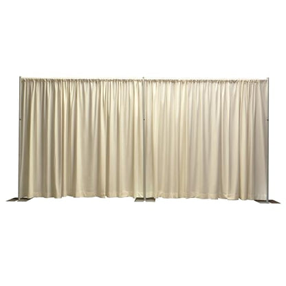 OnlineEEI Pipe & Drapes Portable Stand Kit, 8FT x 20FT Photo Backdrop Set with Portable Stand, Photography Background for Weddings, Birthday Parties, Business Events (Bone) - color: Bone