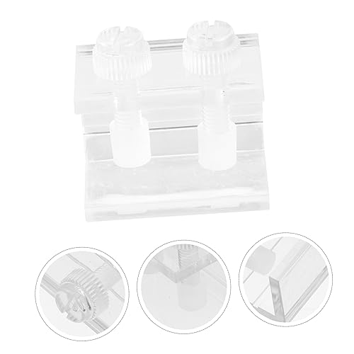 ORFOFE 2Pcs Transparent Acrylic Clips for Aquarium Background Durable Fish Tank Backdrop Clamp with Siphon Groove Design for Securely Fixing Backgrounds Aquariums