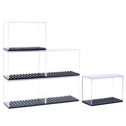 6PCS Minifigure Display Case for Lego, Acrylic Building Block Display Box for Action Figure, Stackable Lego Minifigures Display Case for Mini-Figure - color: Transparent