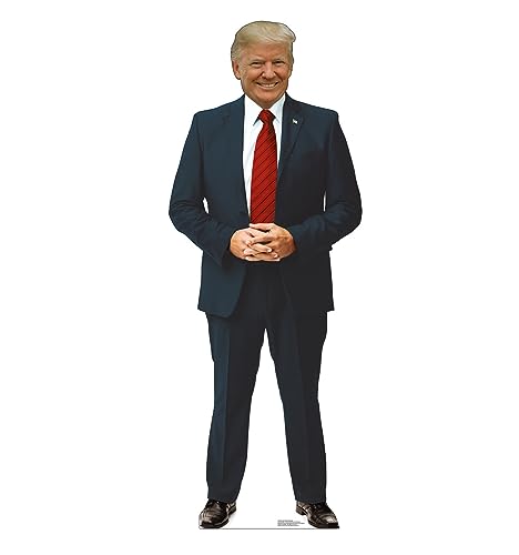Cardboard People President Donald Trump with Red Tie Life Size Cardboard Cutout Standup - color: President Donald Trump With Red Tie