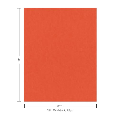 Cdstk Muslin 8.5x11 74lb 25pc Pk ConstructinOrange - color: Construction Orange