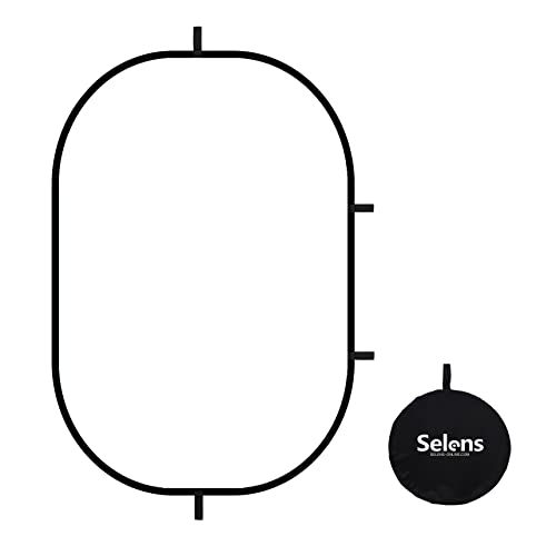 Selens Oval Light Reflector Diffuser, 47x70.8inch/120x180cm Collapsible Soft Light Diffusion with Portable Carrying Bag for Photo Studio & Outdoor Lighting - size: 47x70inch/120x180cm with carrying bag