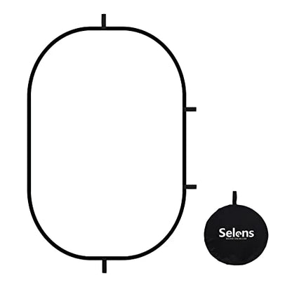 Selens Oval Light Reflector Diffuser, 47x70.8inch/120x180cm Collapsible Soft Light Diffusion with Portable Carrying Bag for Photo Studio & Outdoor Lighting - size: 47x70inch/120x180cm with carrying bag