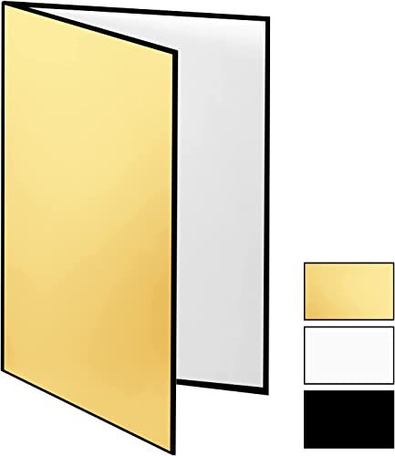 2PCS 4 in 1 12"x8" Photography Light Reflector Cardboard, A4 Paper Folding Light Diffuser Board for Studio, Still Life, Product Shooting - Black, Gold, Silver, White - color: Black/Gold/Silver/White, size: A4