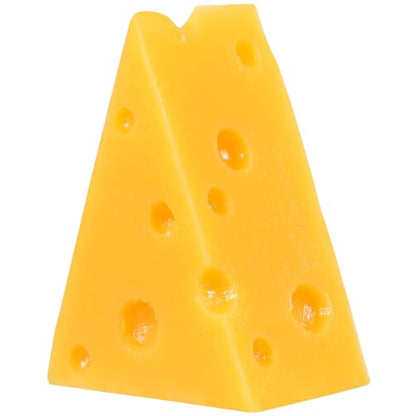 Generic Simulated Triangle Cheese Model 2.55X1.77X1.37 Inch Fake Cheese Decor for Bakery Shop Kitchen Display Photography Prop