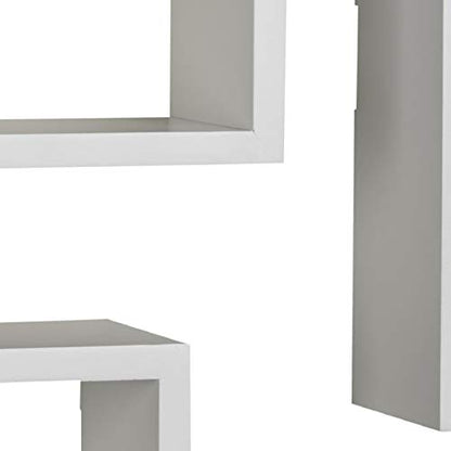 MELANNCO Floating Square Cube Shelves, for Bedroom, Living Room, Bathroom, Kitchen, Nursery, White (Pack of 12) - color: White, size: Set of 12