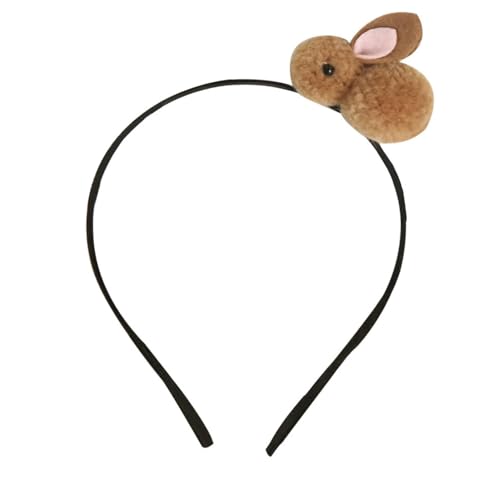 Pvoiue Easter Bunny Headband - Cute Plush Rabbit Hair Band for Women - color: Brown