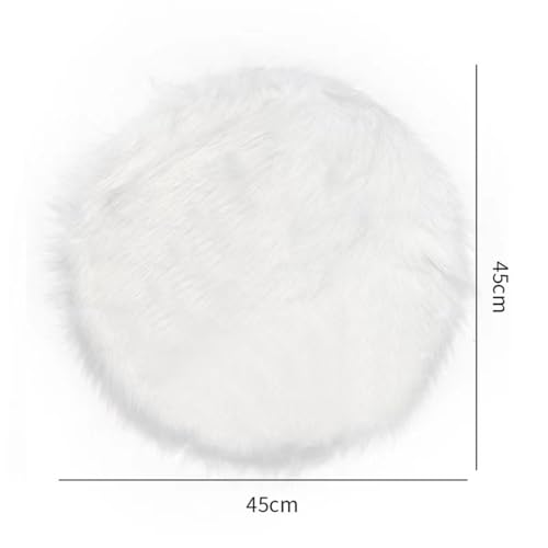 1Pc Round Shaped Long Plush Nail Background Mat Nail Art Table Mat Nail Photo Props Background Mat Jewelry Display Pad for Photography, Jewelry, Nail Art, Product Display, Home Decor, White