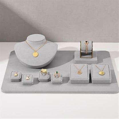 Jewelry Towers Microfiber Jewelry Rack Necklace Ring Watch Counter Display Rack Light Luxury Jewelry Display Props