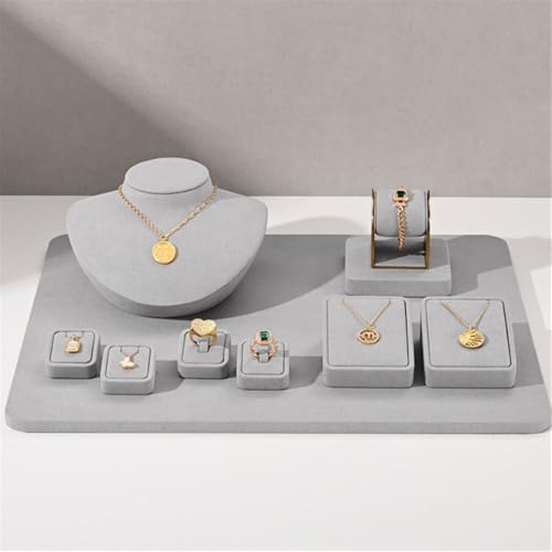 Jewelry Towers Microfiber Jewelry Rack Necklace Ring Watch Counter Display Rack Light Luxury Jewelry Display Props