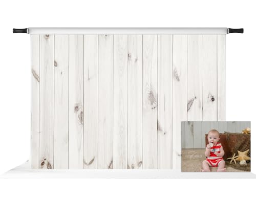 Kate 7x5ft White Wood Shiplap Photography Backdrop Wood Photo Backdrop Retro Vintage Plank Background Photo Studio Props - color: Wood 2, size: 7x5ft