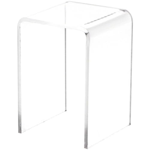 Plymor Clear Acrylic Vertical Square Display Riser, 3" H x 2" W x 2" D (3/32" thick) - size: 3" x 2" x 2"