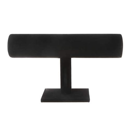 TENINYU Hovering T-Bar Bracelet Necklace Earring Bangle Pendants Anklet Tower Watch Key Jewelry Display Stand Home Organization for Women & Men (Black Velvet) - color: Black Velvet