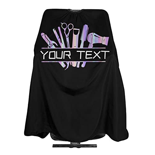 Custom Waterproof Barber Cape Personalized Text Barber Shop Salon Cape for Men Customized Hair Cutting Cape - color: Colorful Barber Tools