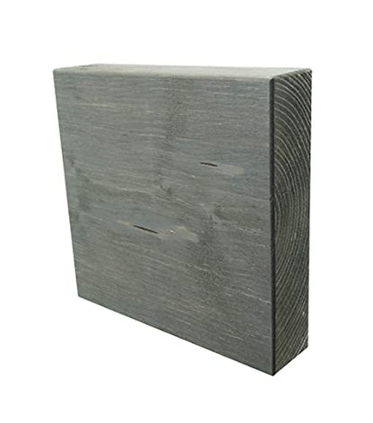 FixtureDisplays® 8X8X2" Solid Fir Wood Block Aged Finish Riser Photo Prop Display Stand 195-5