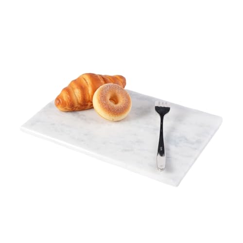 Natural Marble Cutting Boards for Kitchen - 12" x 8" Multi-Purpose Pastry Marble Tray Cheese Board Marble Slab for Counter, Bathroom Perfume Tray Jewelry Candle Plate (Namib Fantasy) - color: White Marble-namib Fantasy, size: 12" x 8" x 0.4"