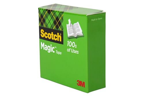 Scotch Magic Tape with Scotch Desktop Dispenser, 6 Rolls of 3/4" x 1000" Each Plus 1 Desktop Tape Dispenser, Great for Repair, Wrapping and Office Applications - size: 6 Rolls (Pack of 1)