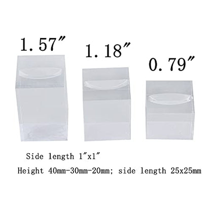 3Pcs Rings Stand Acrylic Jewelry Display Stand Ring Showcase Display Holder,Square Transparent