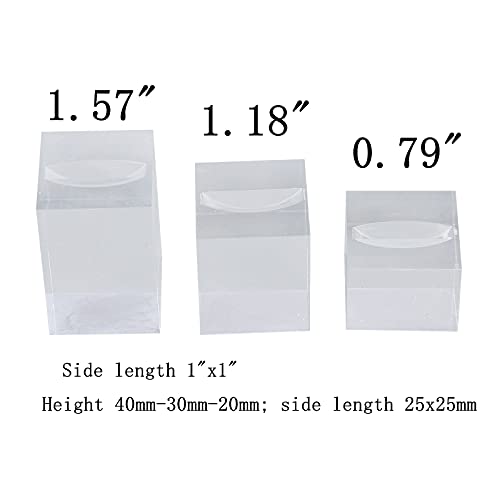 3Pcs Rings Stand Acrylic Jewelry Display Stand Ring Showcase Display Holder,Square Transparent