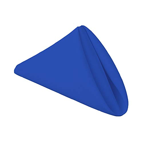 Gee Di Moda Cloth Napkins - 17 x 17 Inch Royal Blue Dinner Napkins - Set of 12 Soft & Absorbent Washable Fabric Cloth Table Napkins with Hemmed Edges for Hotel Restaurant, Holiday Parties & Wedding - color: Royal Blue