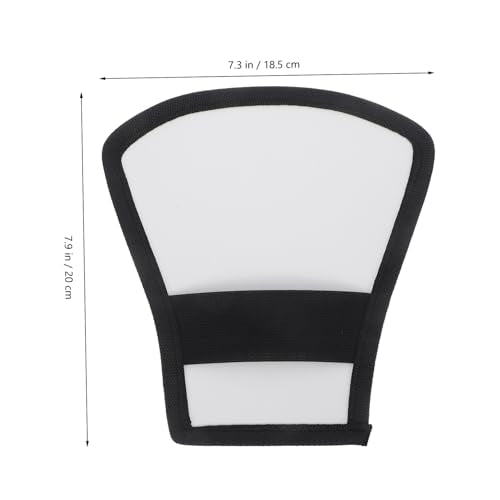TEHAUX Universal Two Sides Flash Diffuser Softbox Reflector 7.87X7.28 Inch with Elastic Band Compatible with Speedlight 430Ex Ii 580Ex 600Ex Yn568Ex Yn565Ex Yn560 Ii Photography Light Modifier