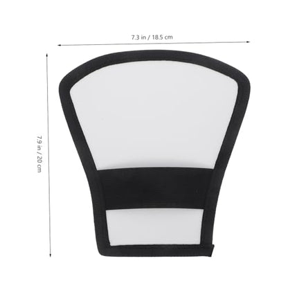 TEHAUX Universal Two Sides Flash Diffuser Softbox Reflector 7.87X7.28 Inch with Elastic Band Compatible with Speedlight 430Ex Ii 580Ex 600Ex Yn568Ex Yn565Ex Yn560 Ii Photography Light Modifier