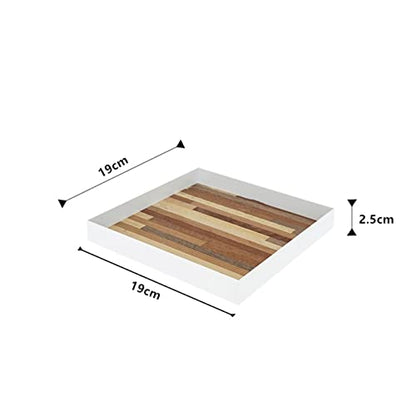 Serving Trays Storage Tray Porch Key Photo Props Handmade Grain Stitching(Medium) - color: Medium