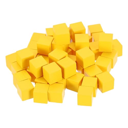 uxcell 100Pcs Wood Blocks for Crafts, 3/8 Inch Unfinished Wooden Cube Pine Wood Square Block for DIY Craft Projects, Yellow - color: Yellow, size: 3/8"