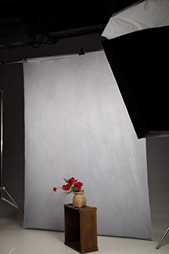 Kate 5x7ft/1.5m(W) x2.2m(H) White Gray Backdrop Silver Photography Background Photoshoot Headshot Studio Props - size: 5x7ft