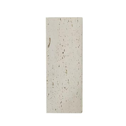 Natural Travertine Stone Display Tiles, Decorative Photography Props for Jewelry, Cosmetics, Home Decor, Beige Stone Blocks (10cm*30cm) - size: 10cm*30cm