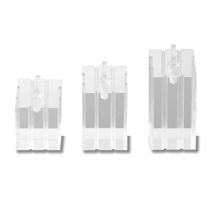 3 Piece Acrylic Ring Display Stand Ring Holder Jewelry Display Holders Showcase (Clear) - color: Clear