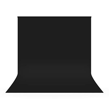 UTEBIT 5x6.5ft Black Backdrop Curtain - Chroma Key Background for Photography & Professional Photo Backdrop for Photo Video Studio, Live Streaming, Low Temperature Ironing to Remove Wrinkles - size: 5x6.5ft