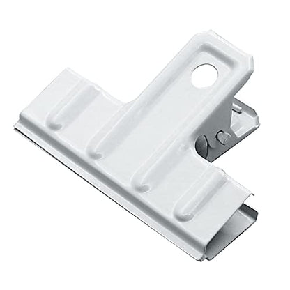 Coideal White Bull Clips Thickened - 10 Pack 3 Inch Long Large Metal Binder Paper Clips Clamps for Food Bags, Office & Home Kitchen (77 mm) - color: White