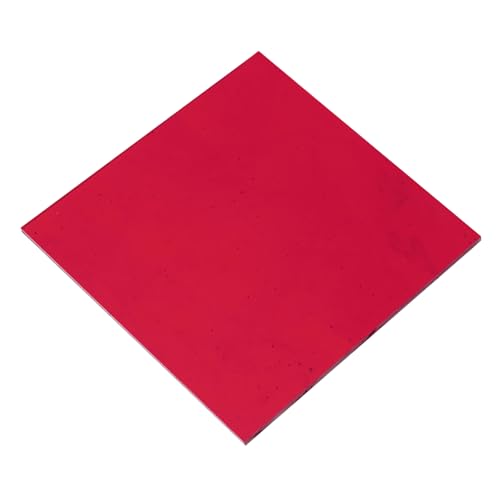 MECCANIXITY Stained Glass Sheet Mosaic Tile 3.9 Inch x 3.9 Inch Red Stained Glass Sheets for Crafts DIY, Art Project - color: Red