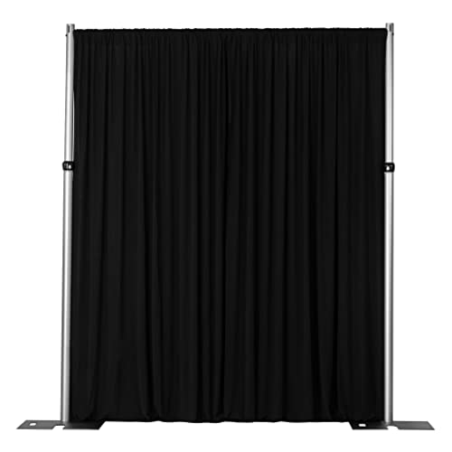 CVL 1 Pc, Spandex 4-Way Stretch Drape Curtain 12Ft H x 60" W - Black for Wedding Ceremony, Head Table Backdrop, Dessert Buffet, or Gift Opening Stage